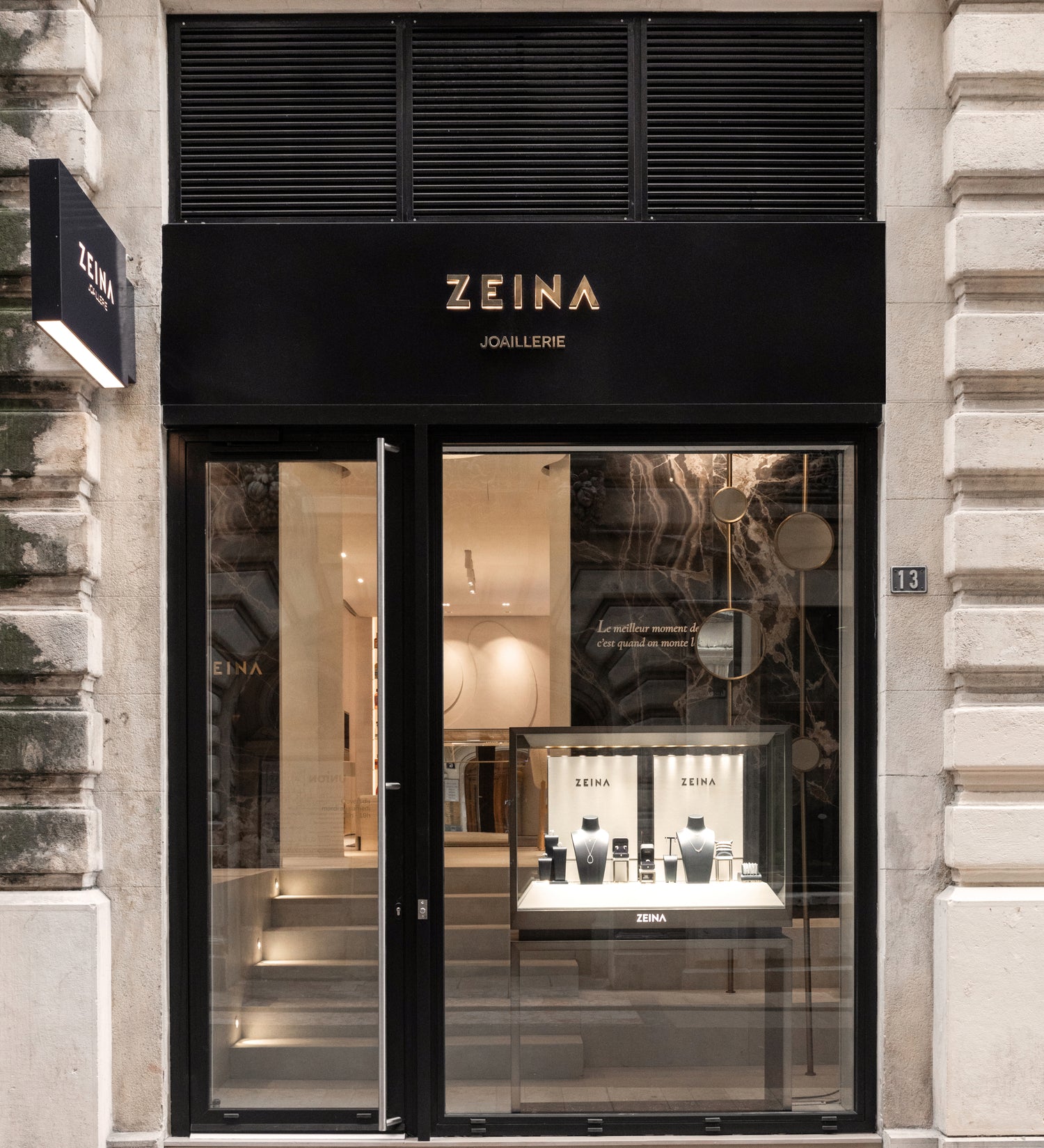 Devanture bijouterie Montpellier Zeina