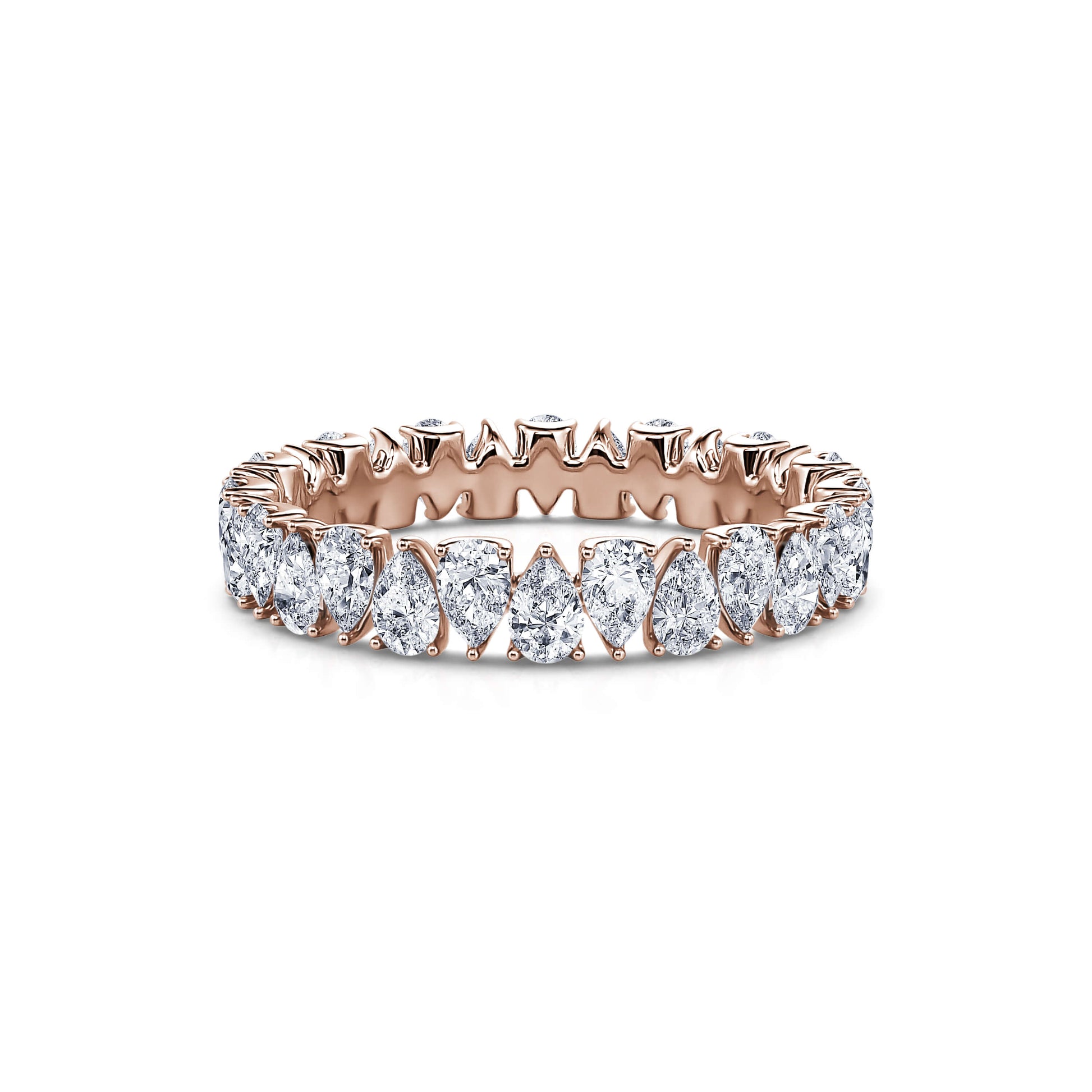 Tour complet or rose & diamants poires Rose 3