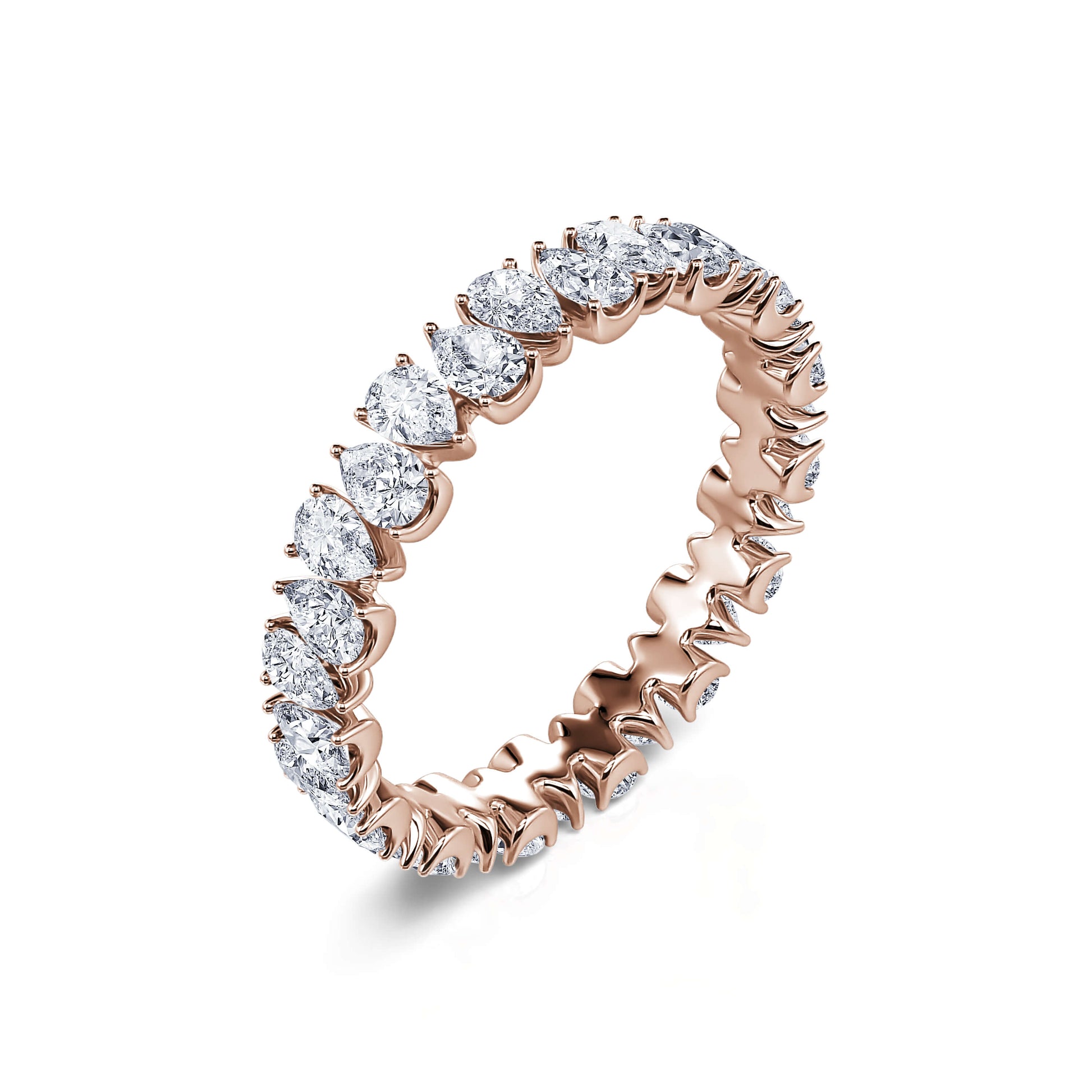 Tour complet or rose & diamants poires Rose 1