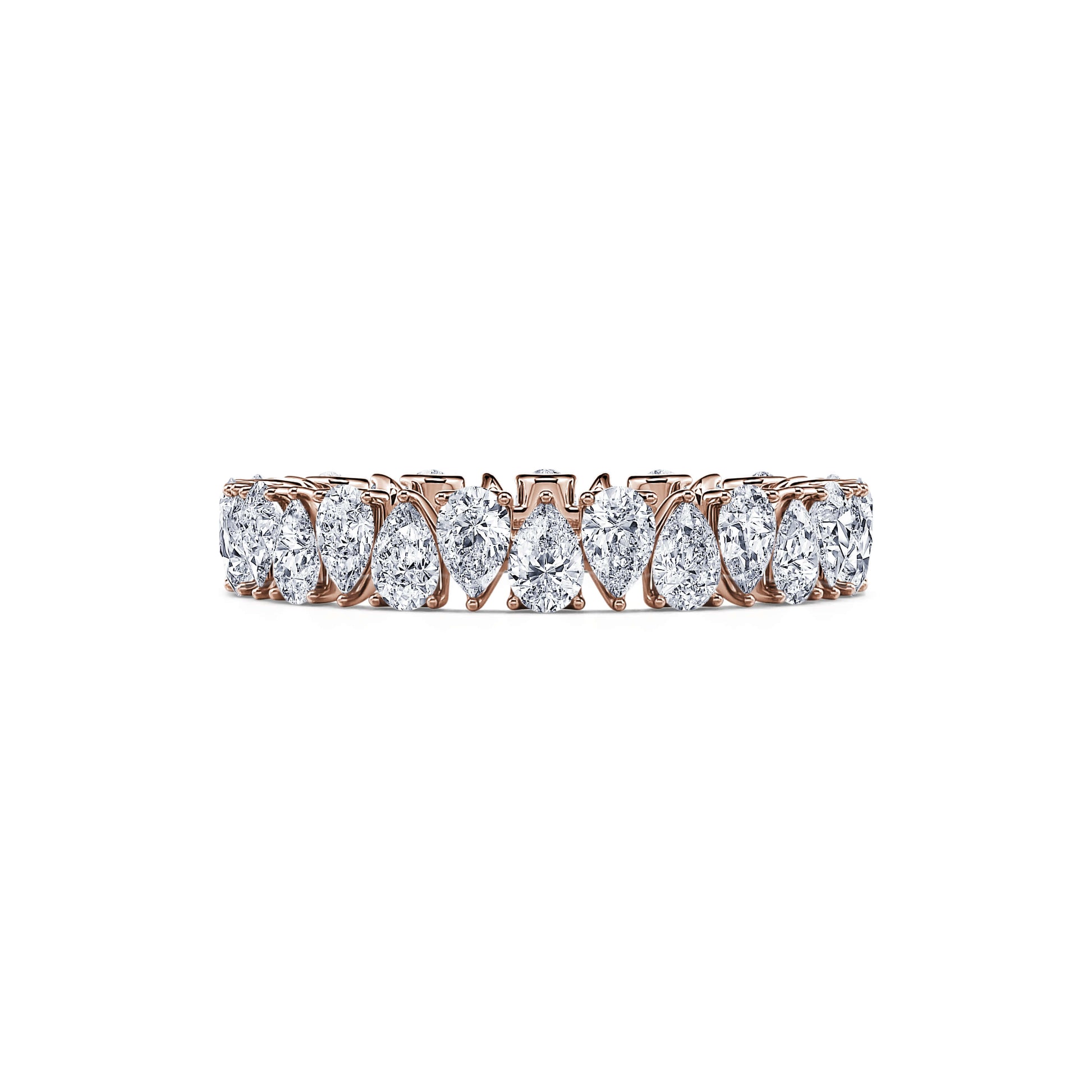 Tour complet or rose & diamants poires Rose 2