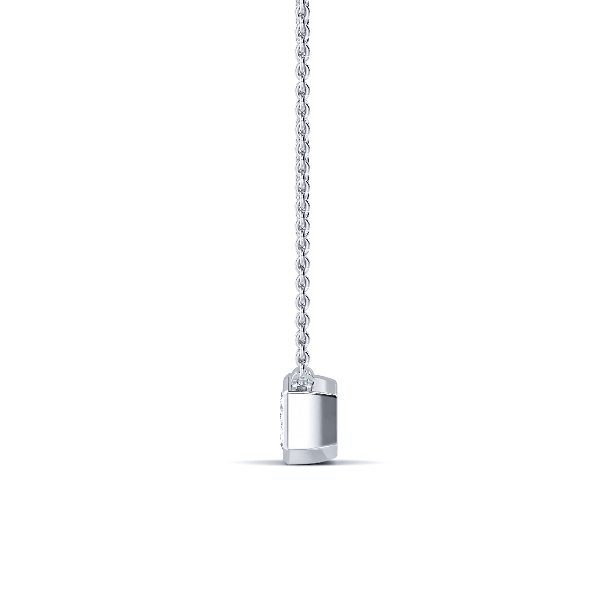 Collier or blanc diamant de synthèse émeraude Riva Emeraude Lab 2