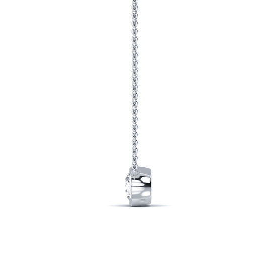 Riva Poire Lab - Collier or blanc diamant de synthèse poire #2