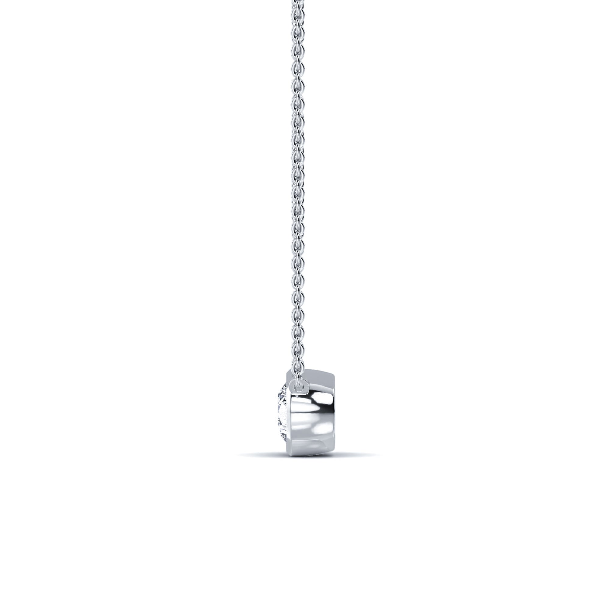 Collier or blanc diamant de synthèse poire Riva Poire Lab 2