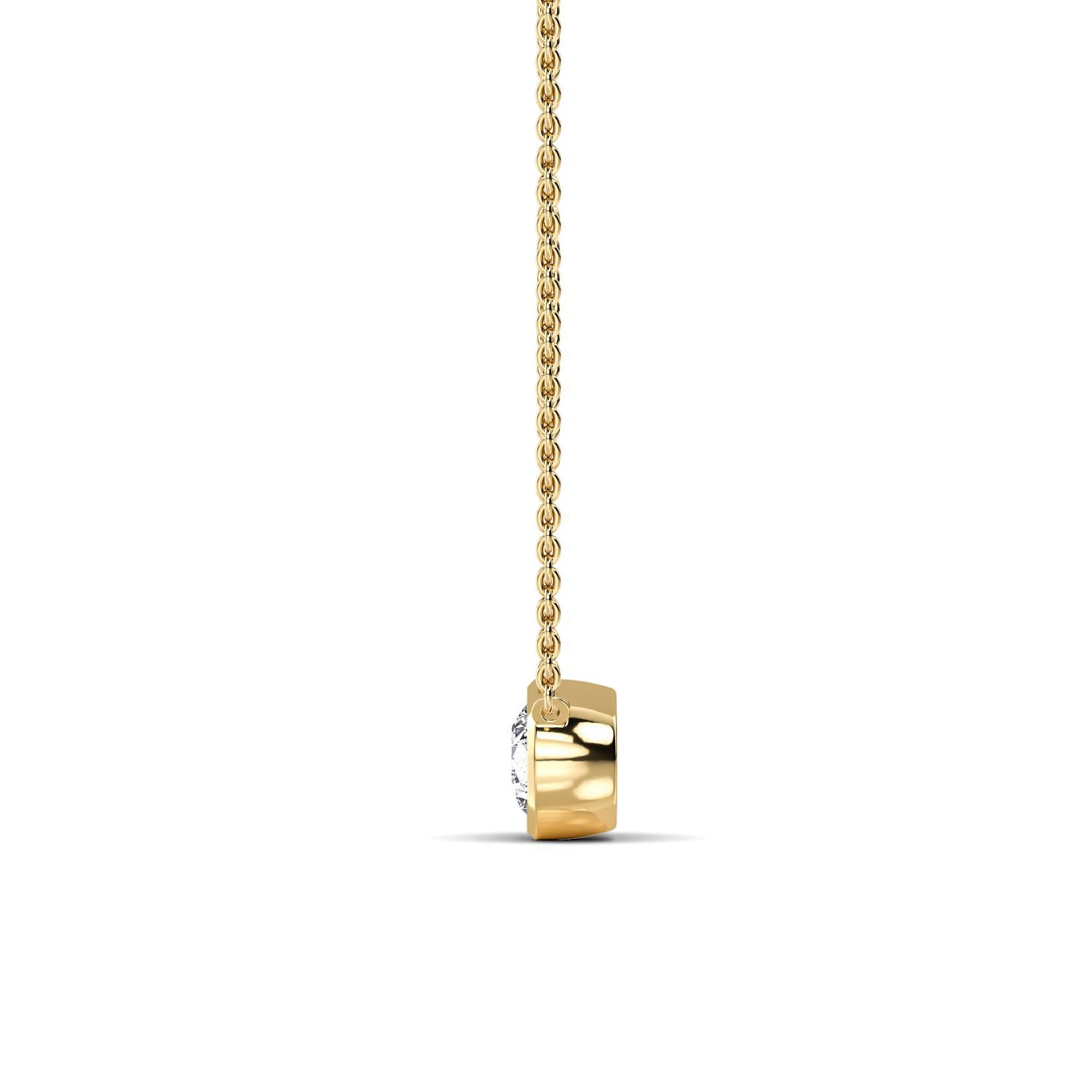 Collier or jaune diamant de synthèse poire Riva Poire Lab 2