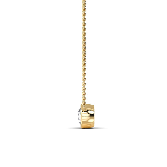 Riva Poire Lab&nbsp;-&nbsp;Collier or jaune diamant de synthèse poire #2
