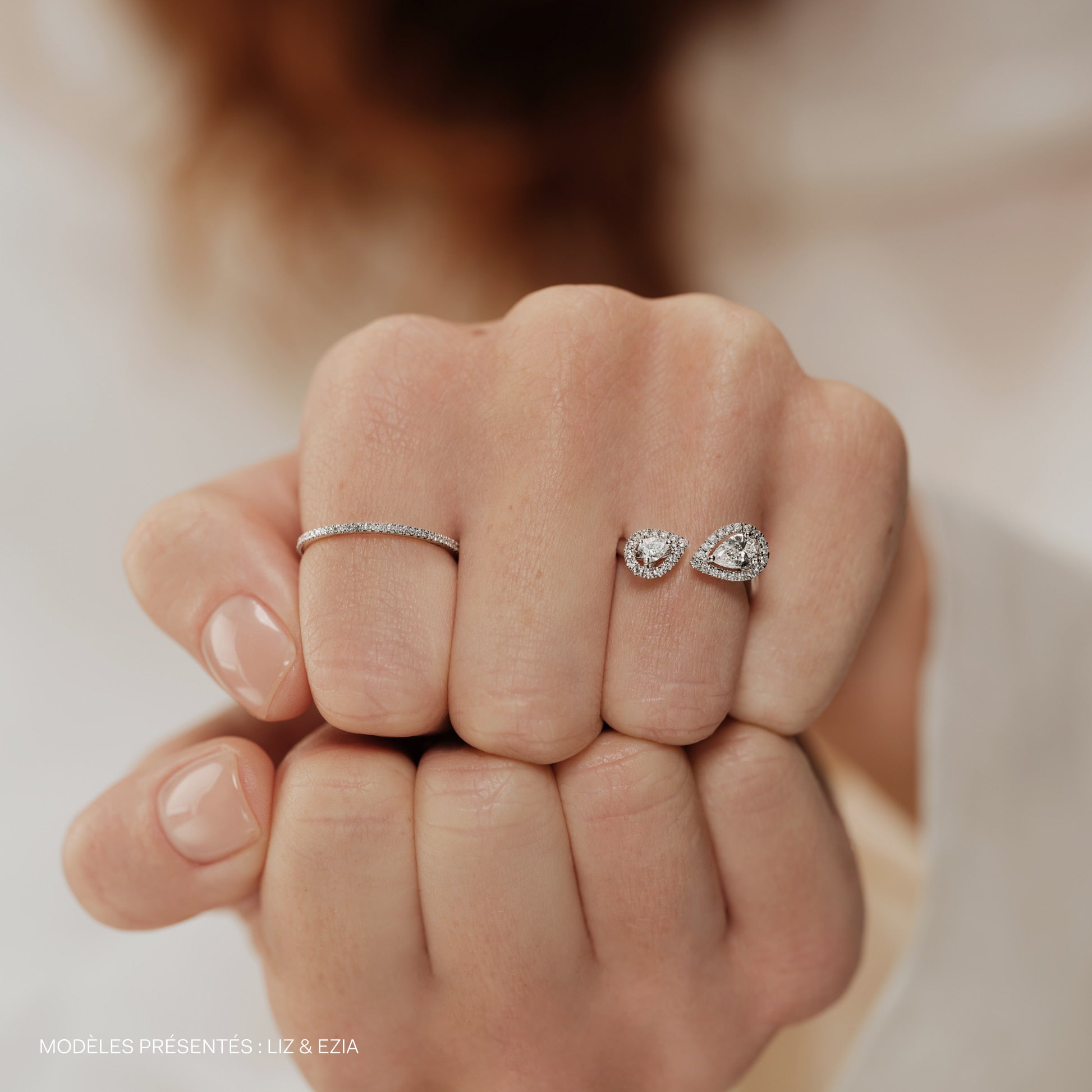 Bague Toi &amp; Moi poires or rose  Ezia 5
