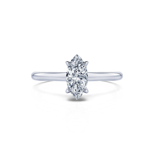 Abigail Lab - Solitaire platine diamant de synthèse marquise #1
