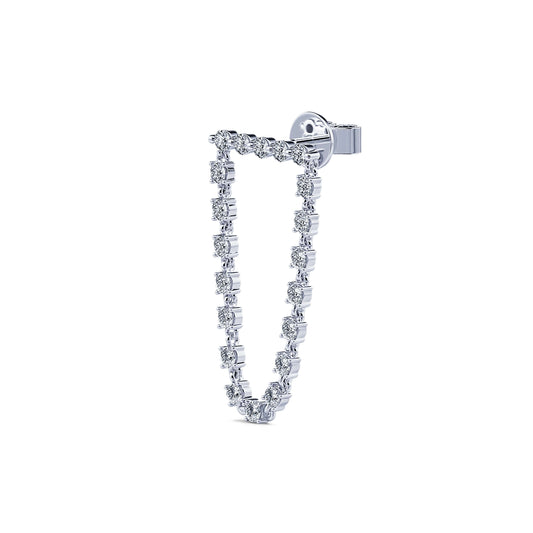 Ada&nbsp;-&nbsp;Mono boucle d'oreilles or blanc diamant #2