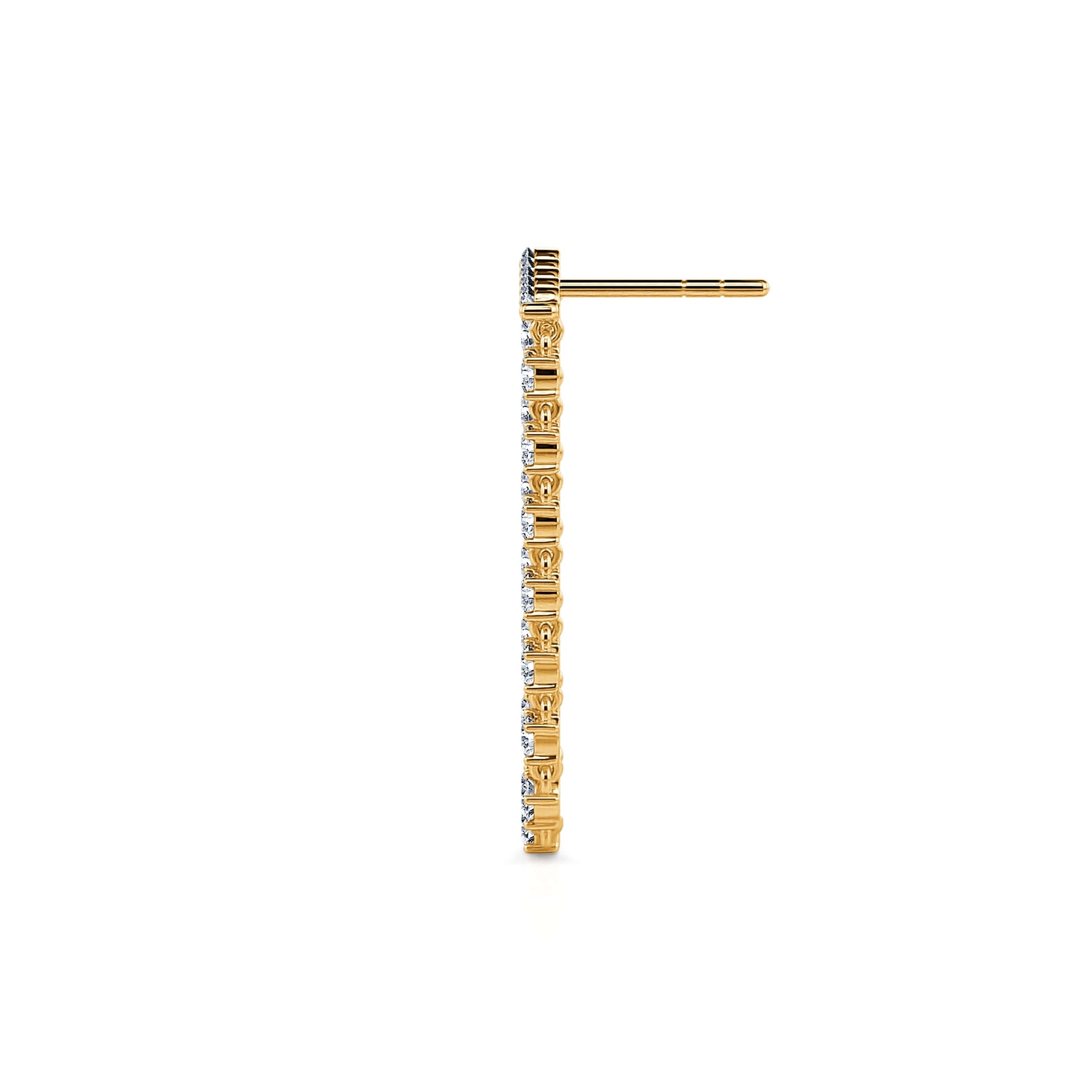 Mono boucle d'oreilles or jaune diamant Ada 3