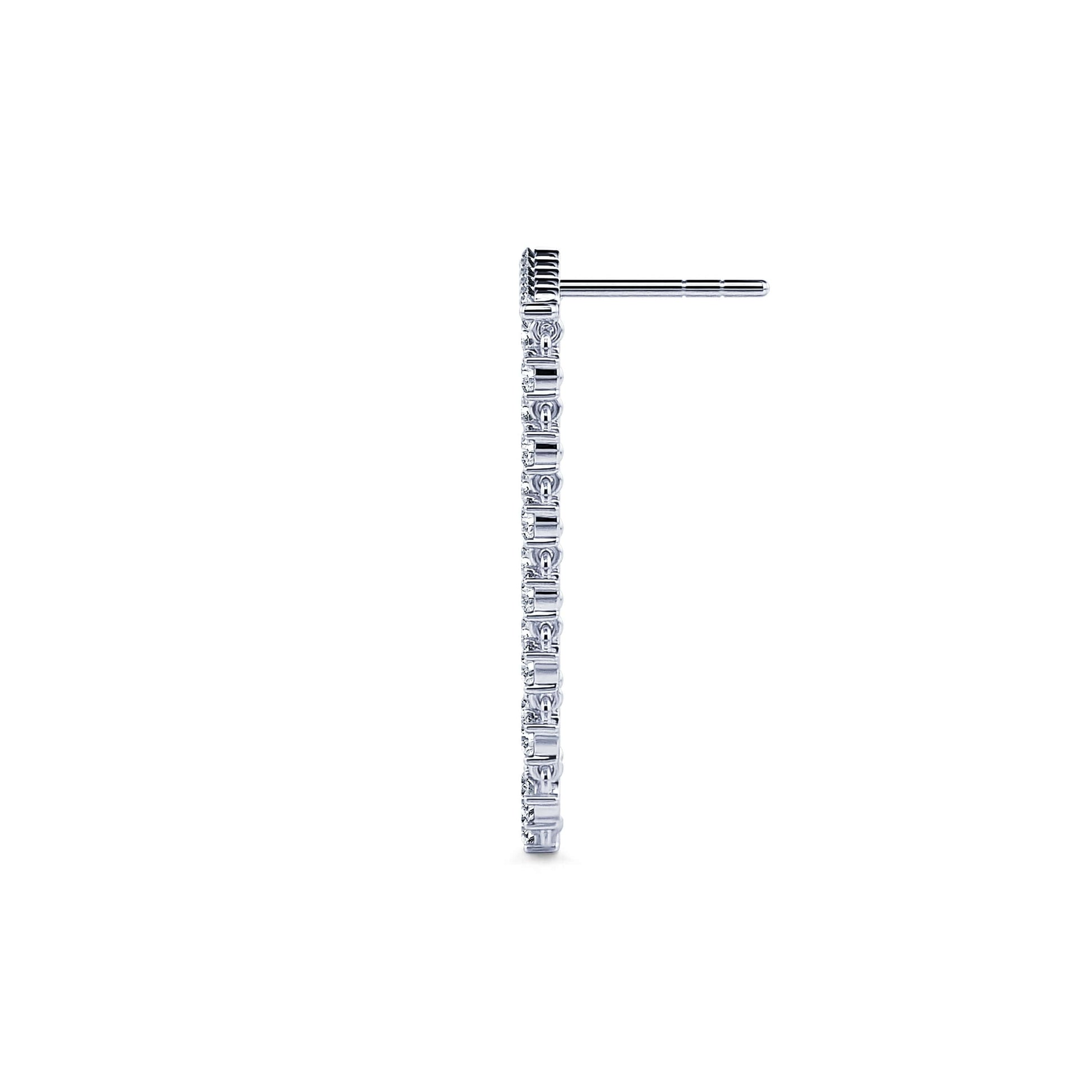 Mono boucle d'oreilles or blanc diamant Ada 3