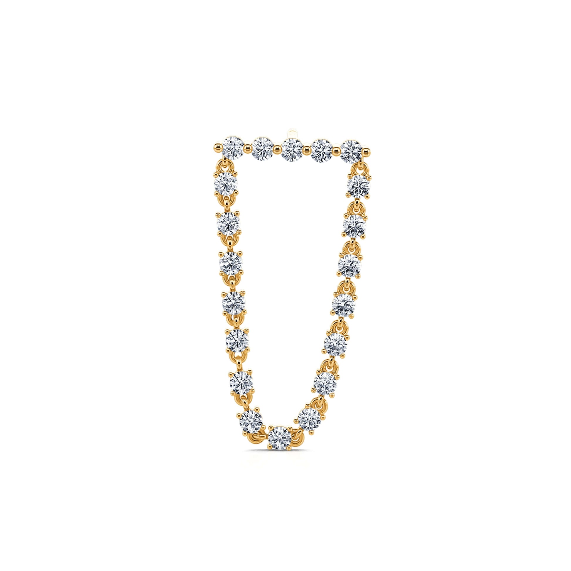 Mono boucle d'oreilles or jaune diamant Ada 1