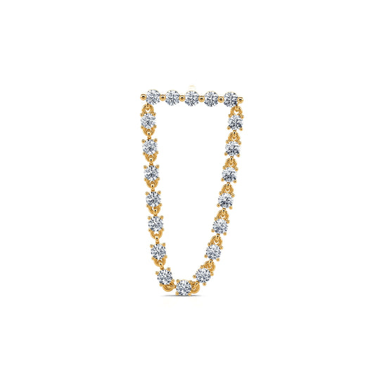 Ada&nbsp;-&nbsp;Mono boucle d'oreilles or jaune diamant #1