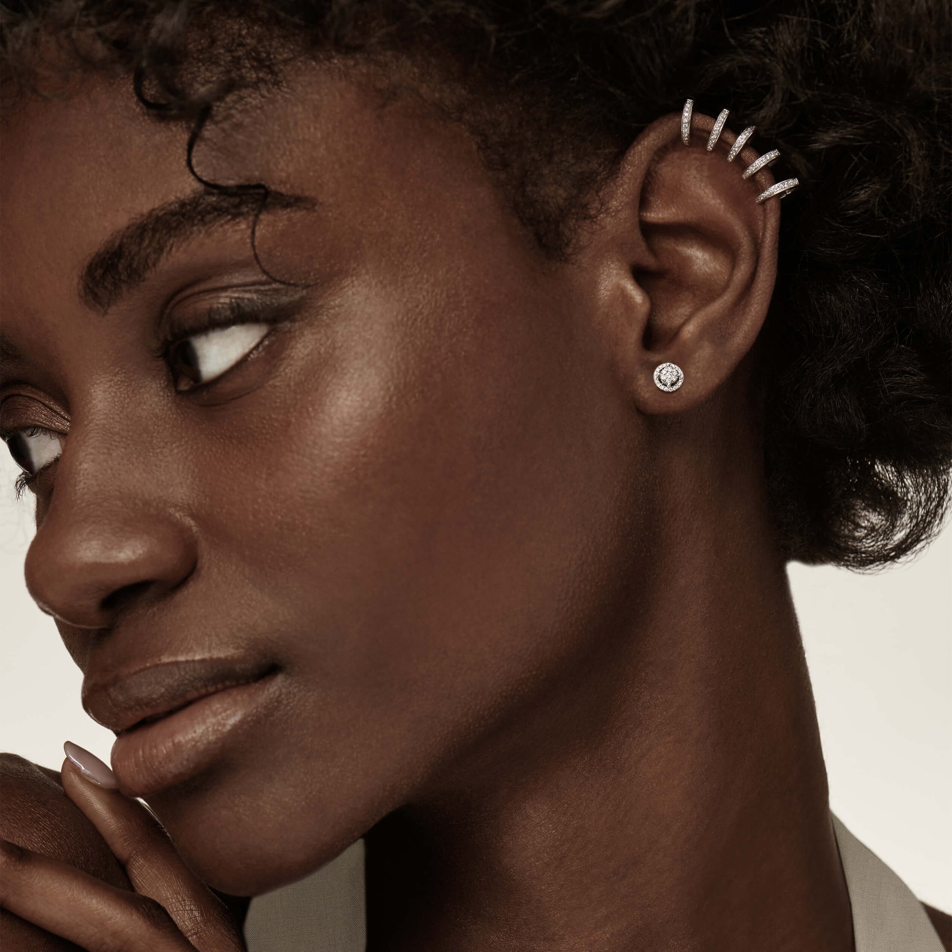 Mono boucle d'oreille clip or jaune Agnès 6