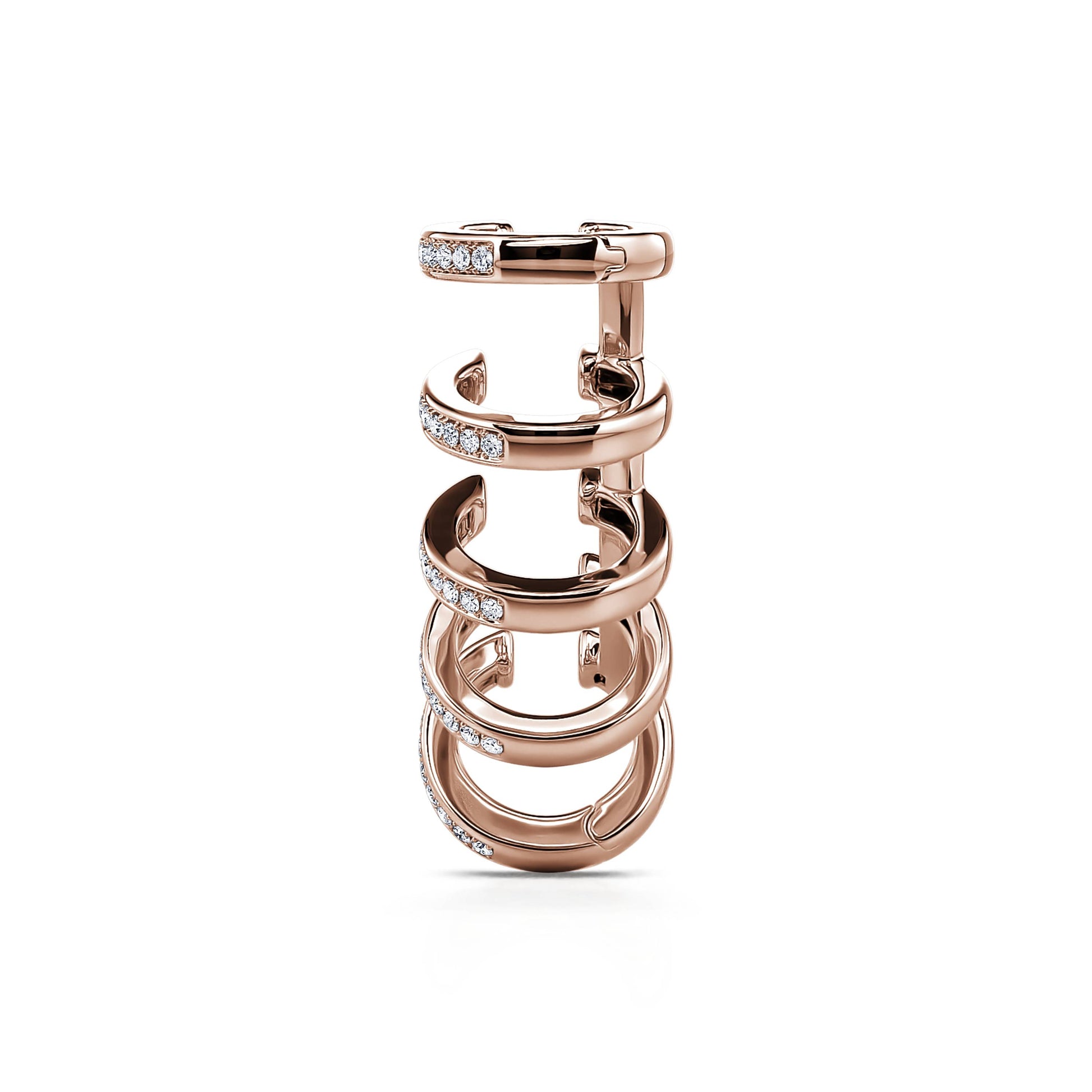 Mono boucle d'oreille clip or rose  Agnès 3
