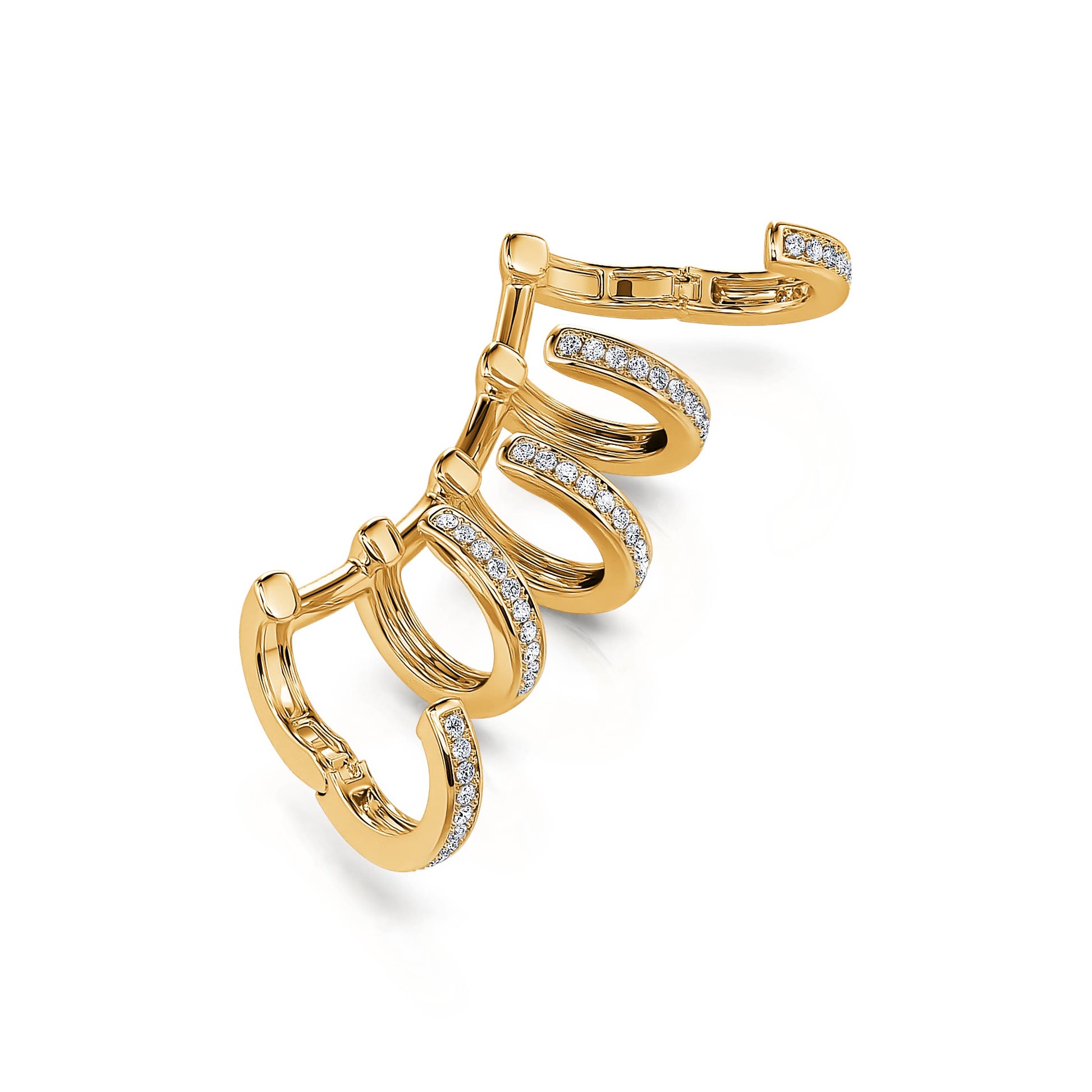 Mono boucle d'oreille clip or jaune Agnès 4