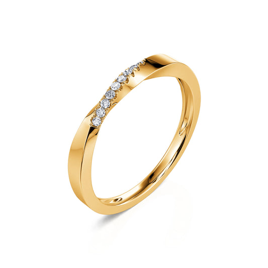 Alba - Alliance or jaune et diamants #1