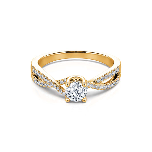 Alessandra&nbsp;-&nbsp;Solitaire or jaune diamant #1