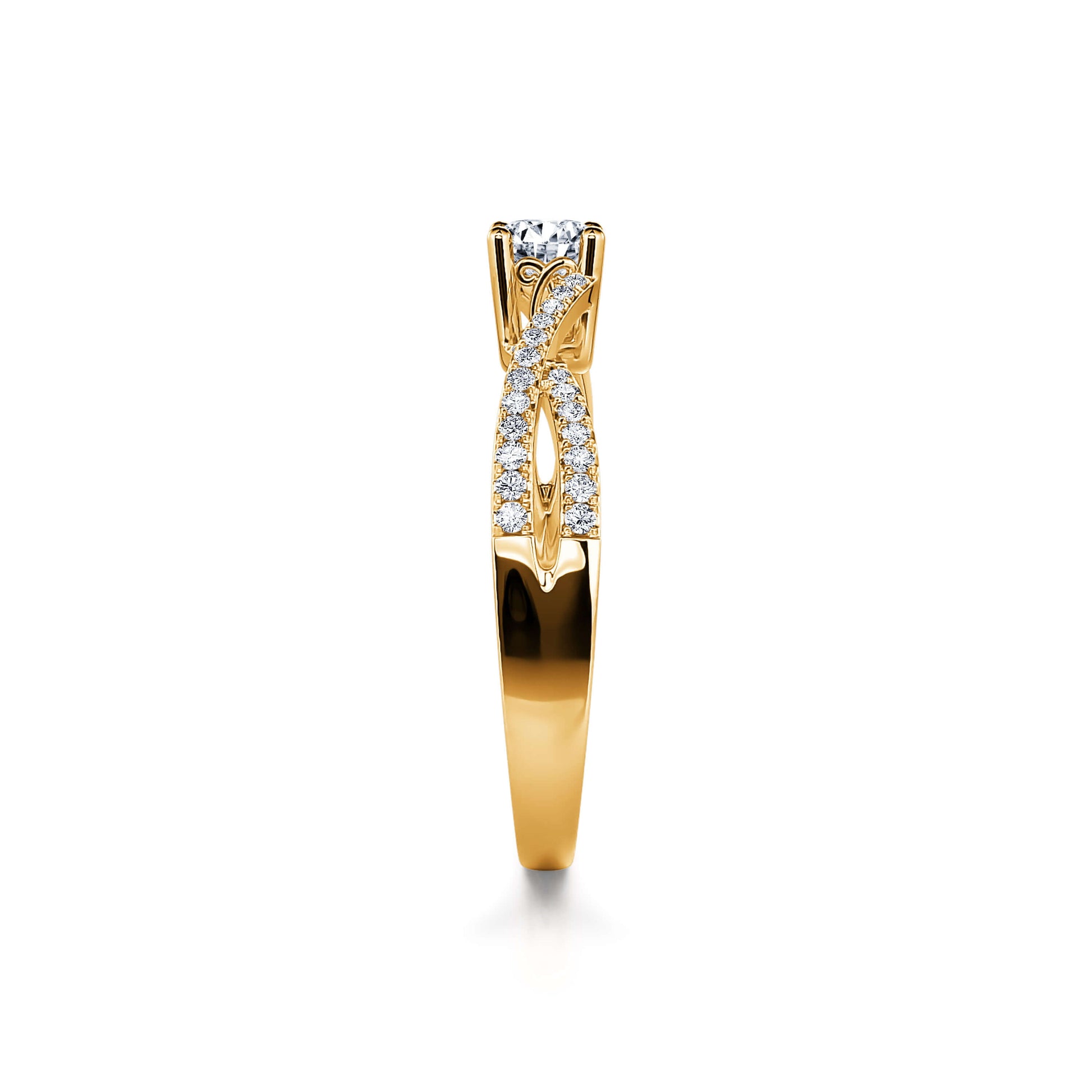 Solitaire or jaune diamant Alessandra 3