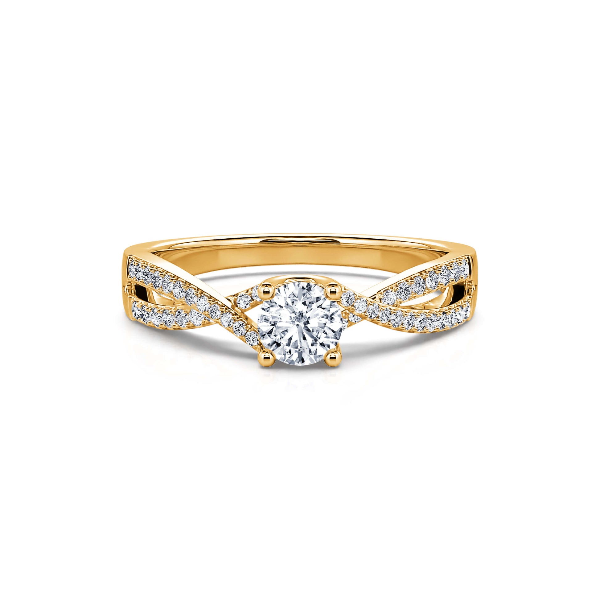 Solitaire or jaune diamant Alessandra 4