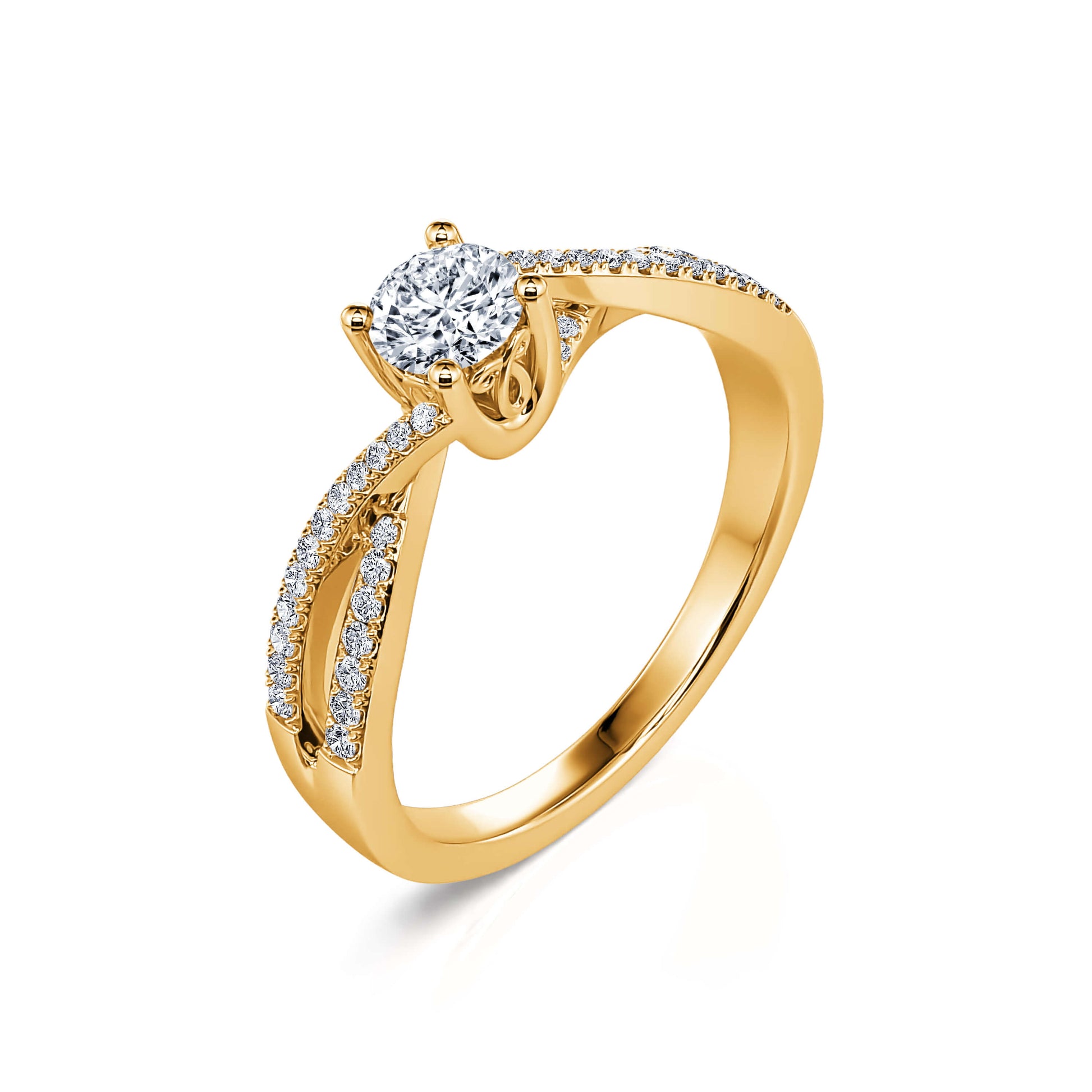 Solitaire or jaune diamant Alessandra 2