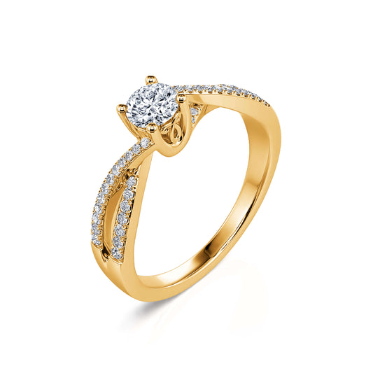 Alessandra&nbsp;-&nbsp;Solitaire or jaune diamant #2