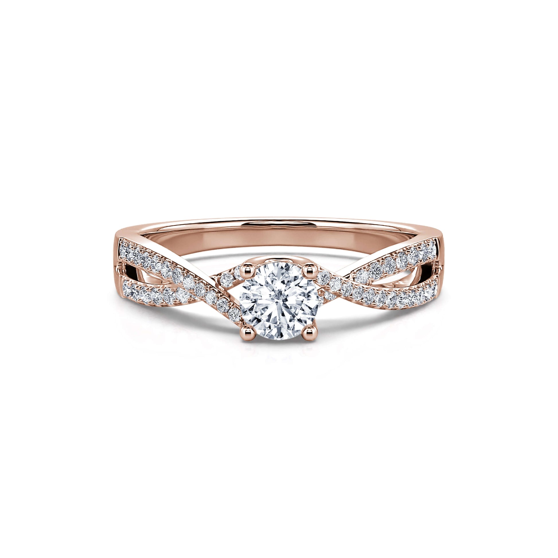 Solitaire or rose diamant Alessandra 4