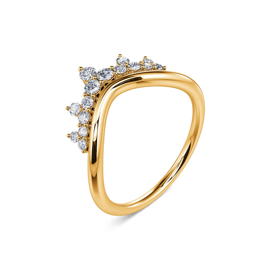 Alicia - Alliance diamant or jaune #1