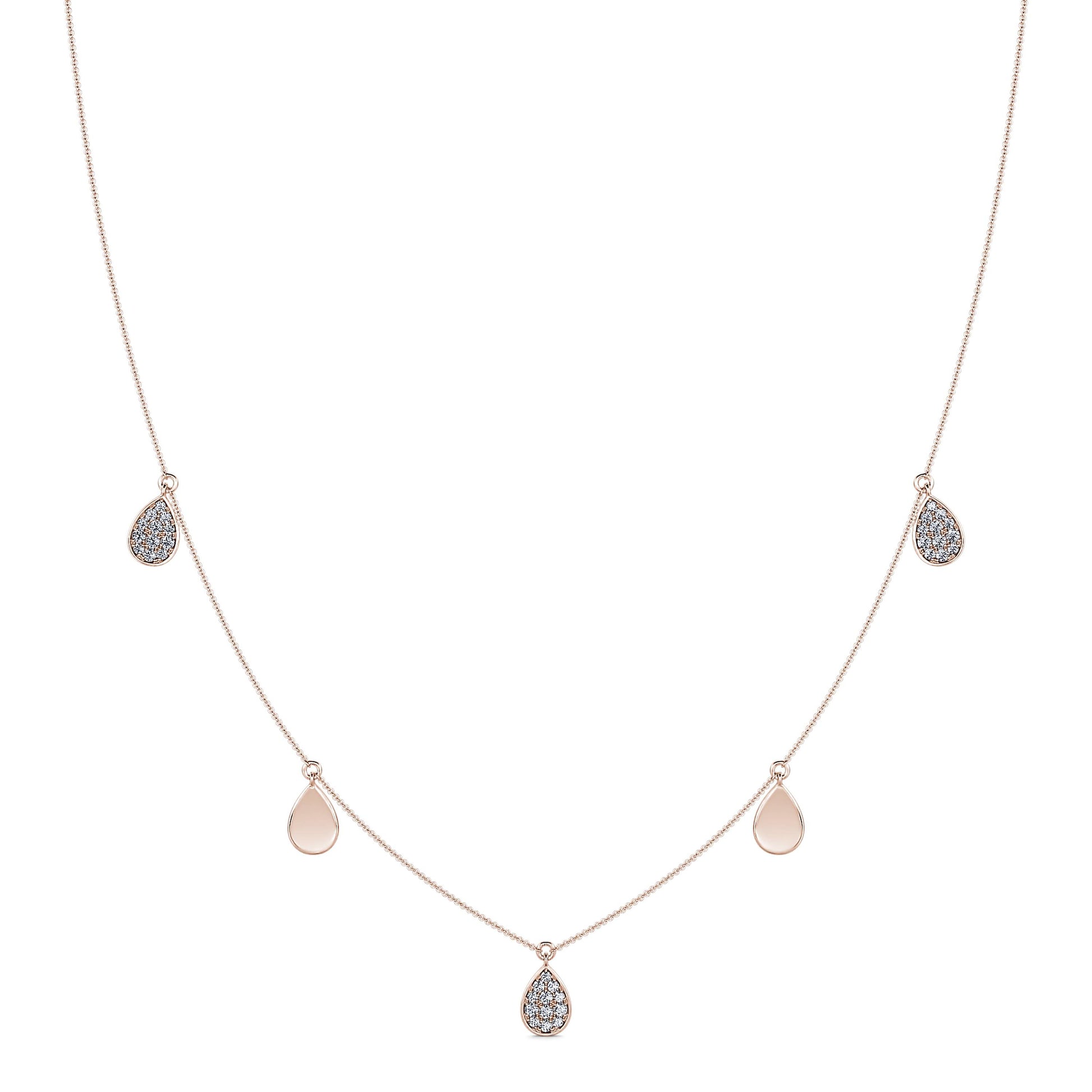 Collier or rose multi pendantifs Alma 2