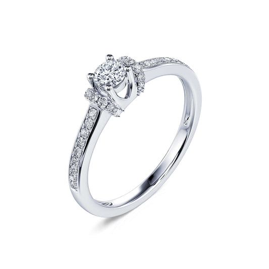Amarilys - Solitaire platine diamant accompagné #2