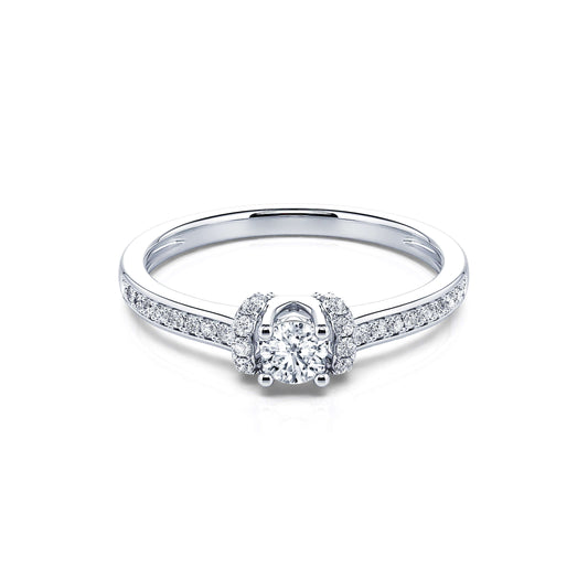 Amarilys - Solitaire platine diamant accompagné #1