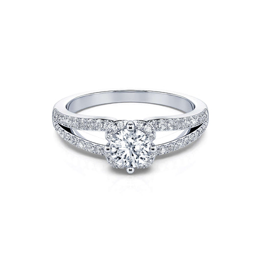 Amour - Bague de fiançailles platine diamant #1