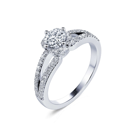 Amour&nbsp;-&nbsp;Bague de fiançailles platine diamant #2