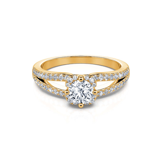 Amour&nbsp;-&nbsp;Bague de fiançailles or jaune diamant #1