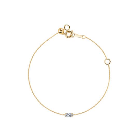 Angèle - Bracelet or jaune diamant marquise #2