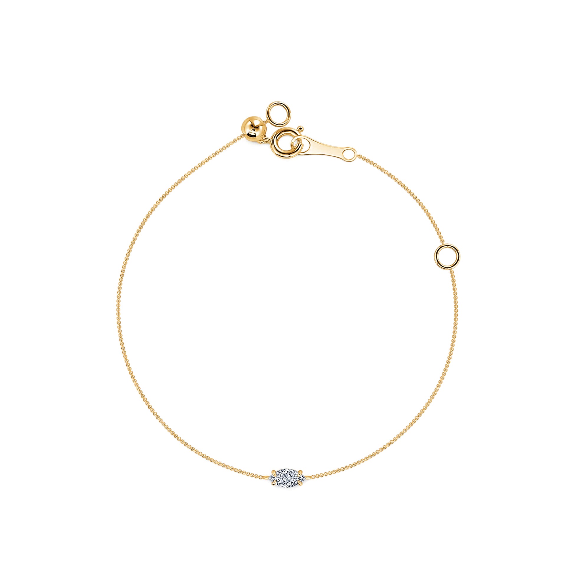 Bracelet or jaune diamant marquise Angèle 2