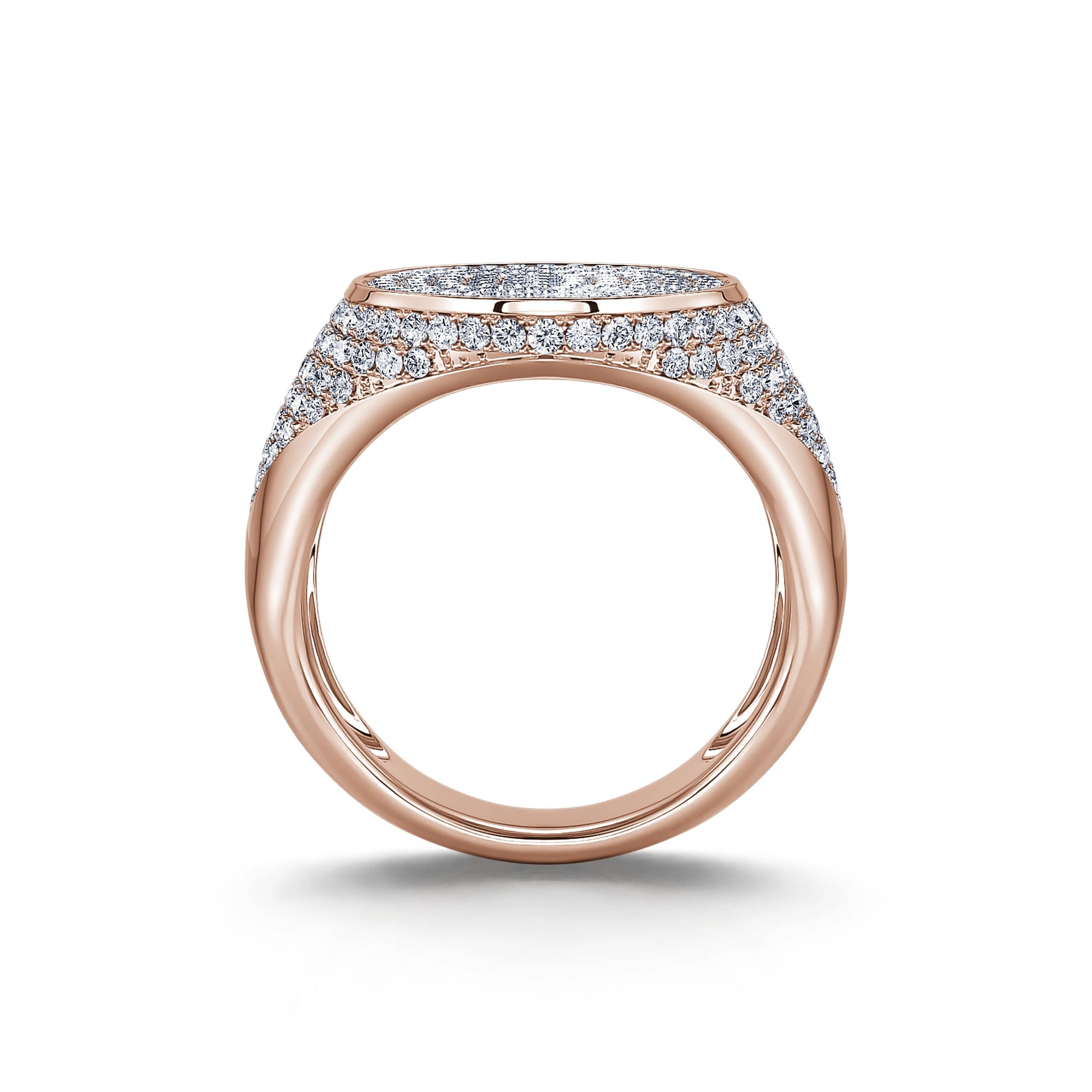Chevalière diamant or rose Angélique 2