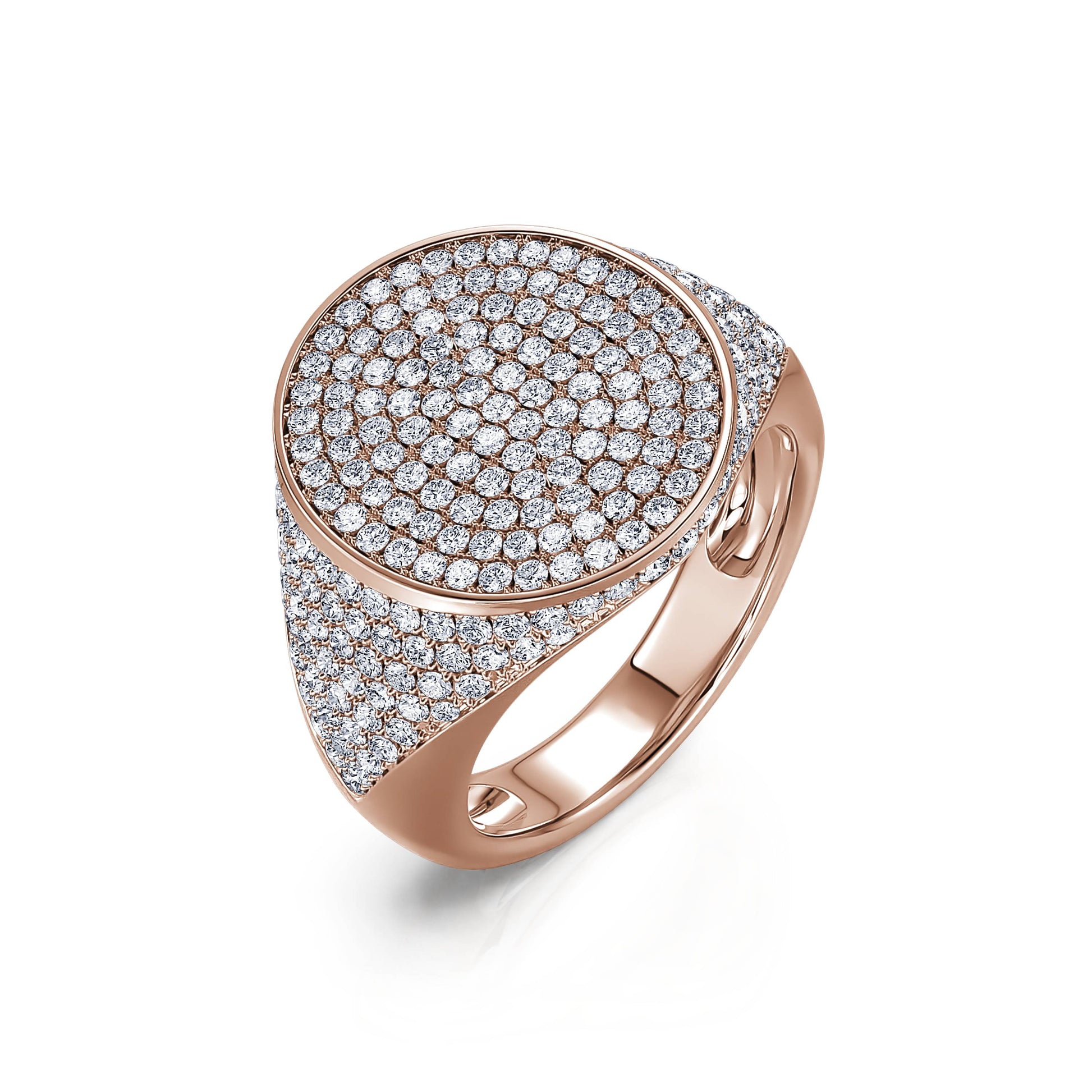 Chevalière diamant or rose Angélique 3