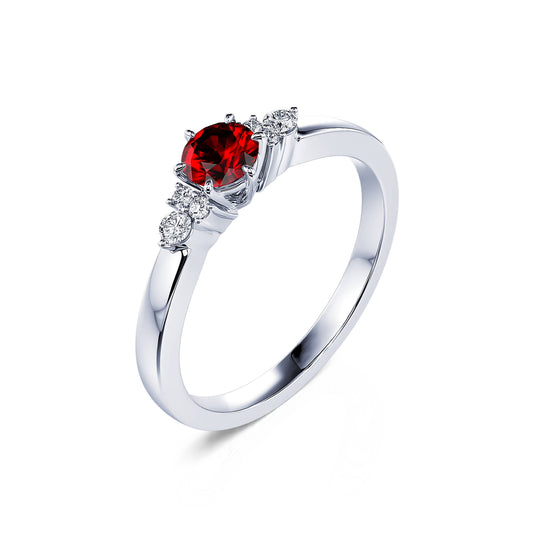 Angie Rubis&nbsp;-&nbsp;Bague en platine rubis et diamant #2