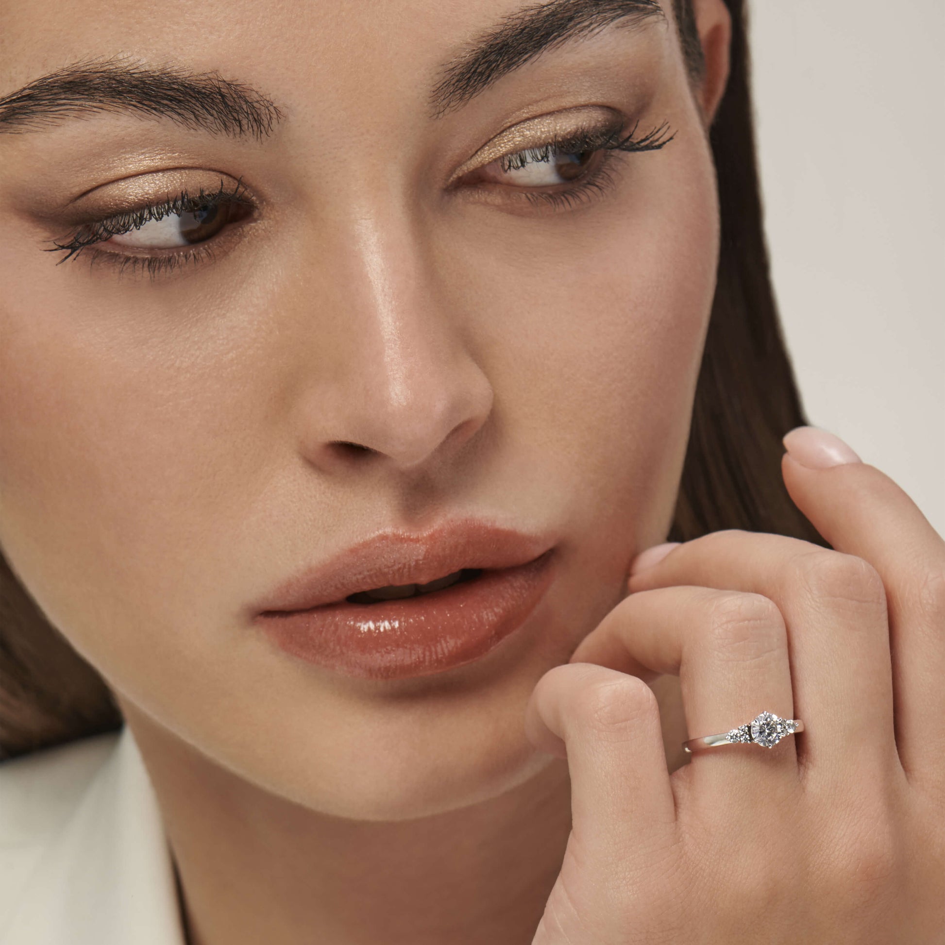 Solitaire diamant or rose Angie 5