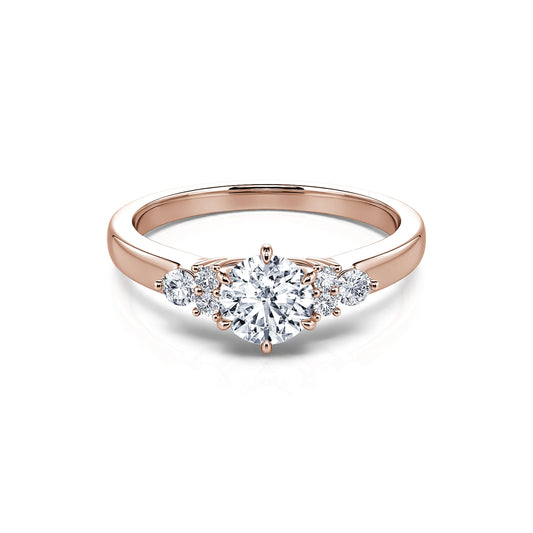 Angie Lab&nbsp;-&nbsp;Solitaire diamant de synthèse or rose #2