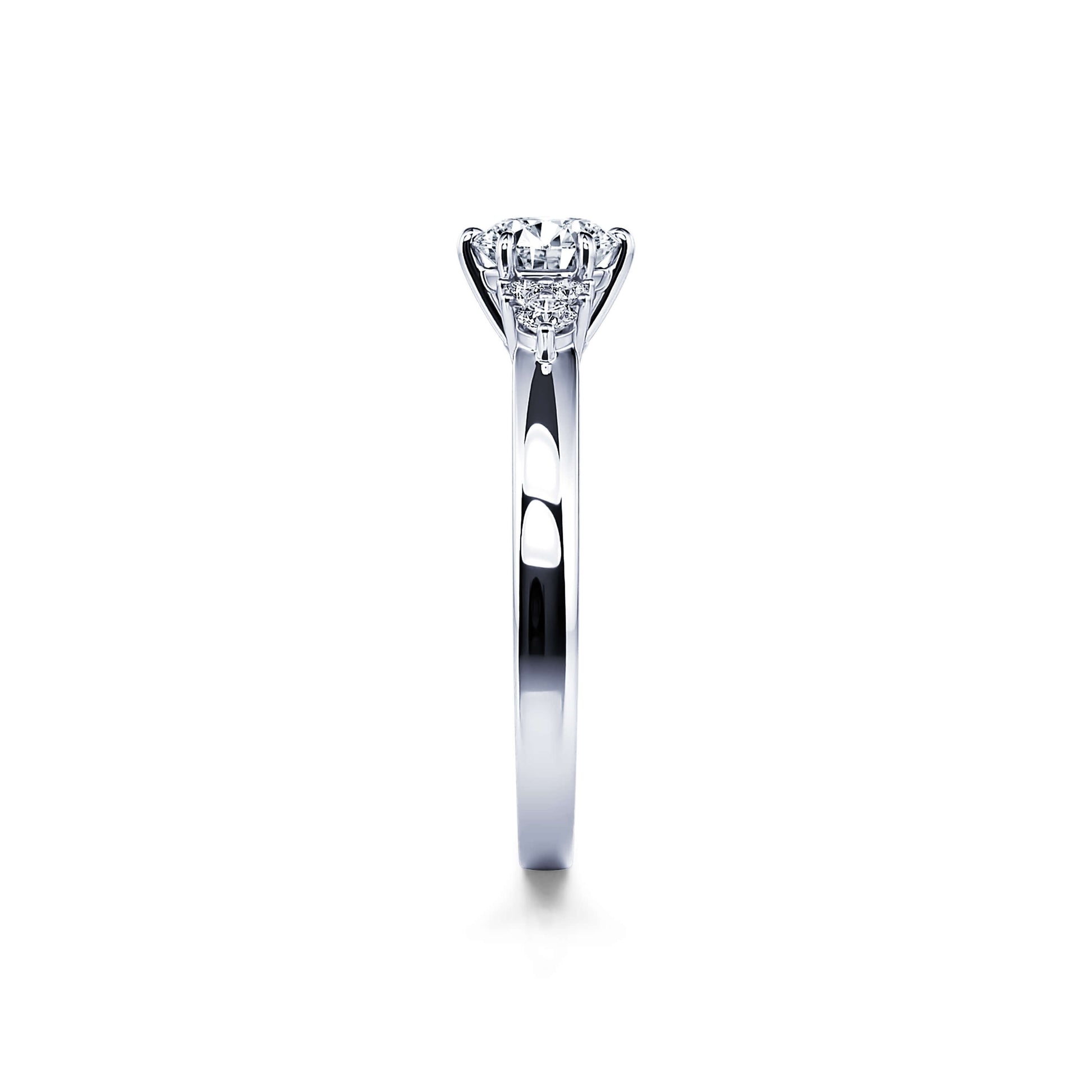 Solitaire diamant de synthèse platine Angie Lab 4