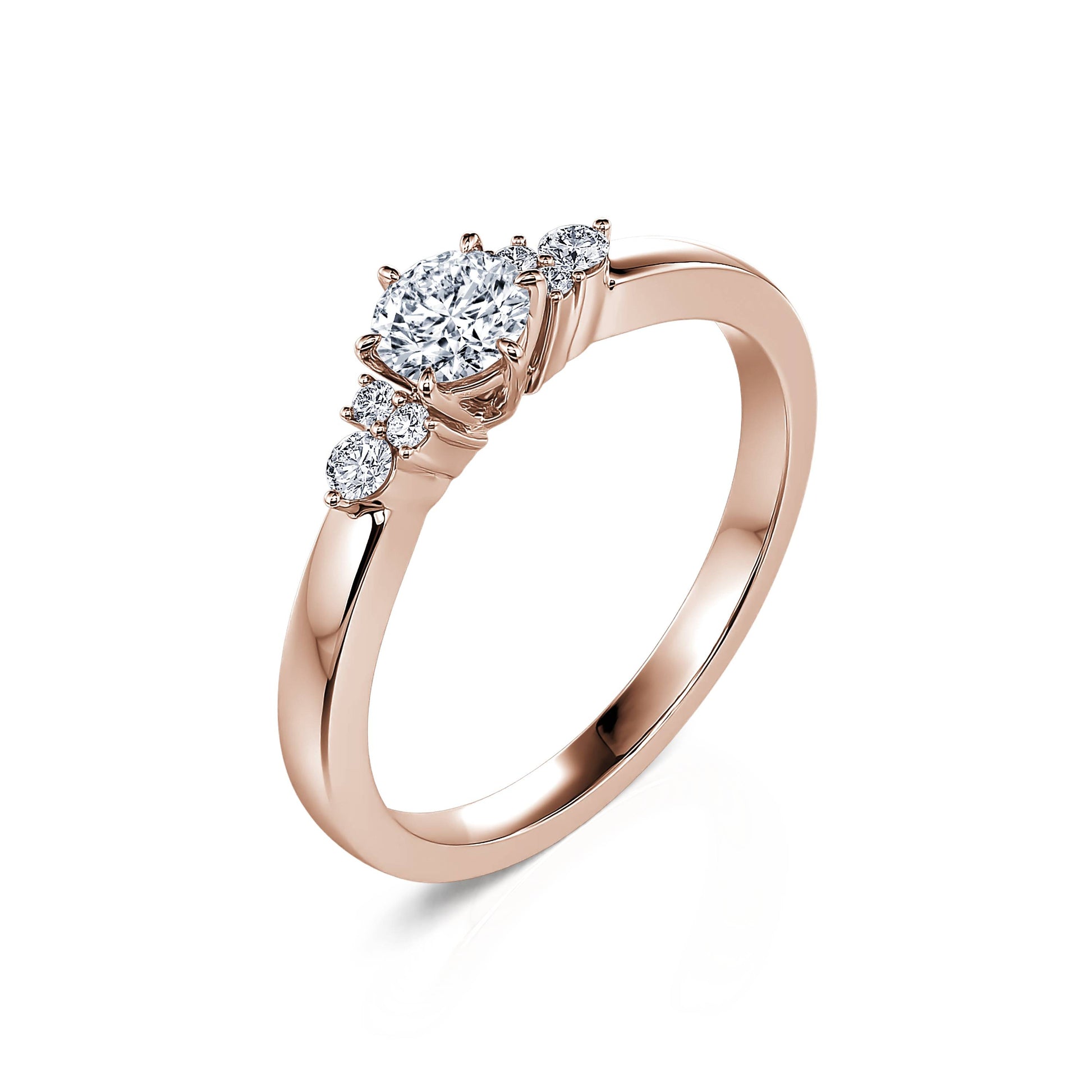 Solitaire diamant or rose Angie 3
