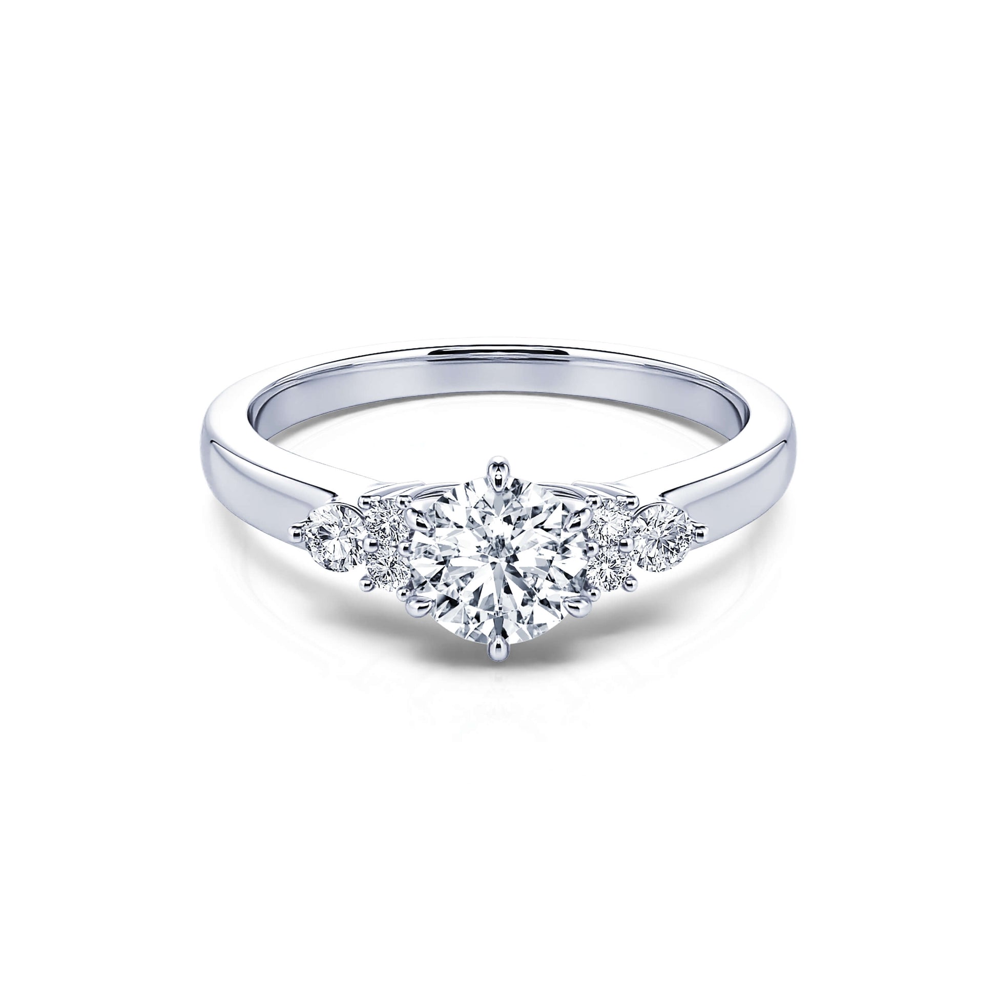 Solitaire diamant de synthèse platine Angie Lab 2