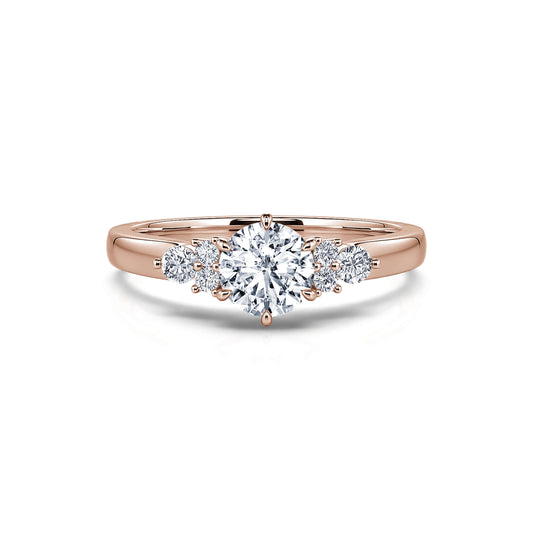 Angie Lab&nbsp;-&nbsp;Solitaire diamant de synthèse or rose #1