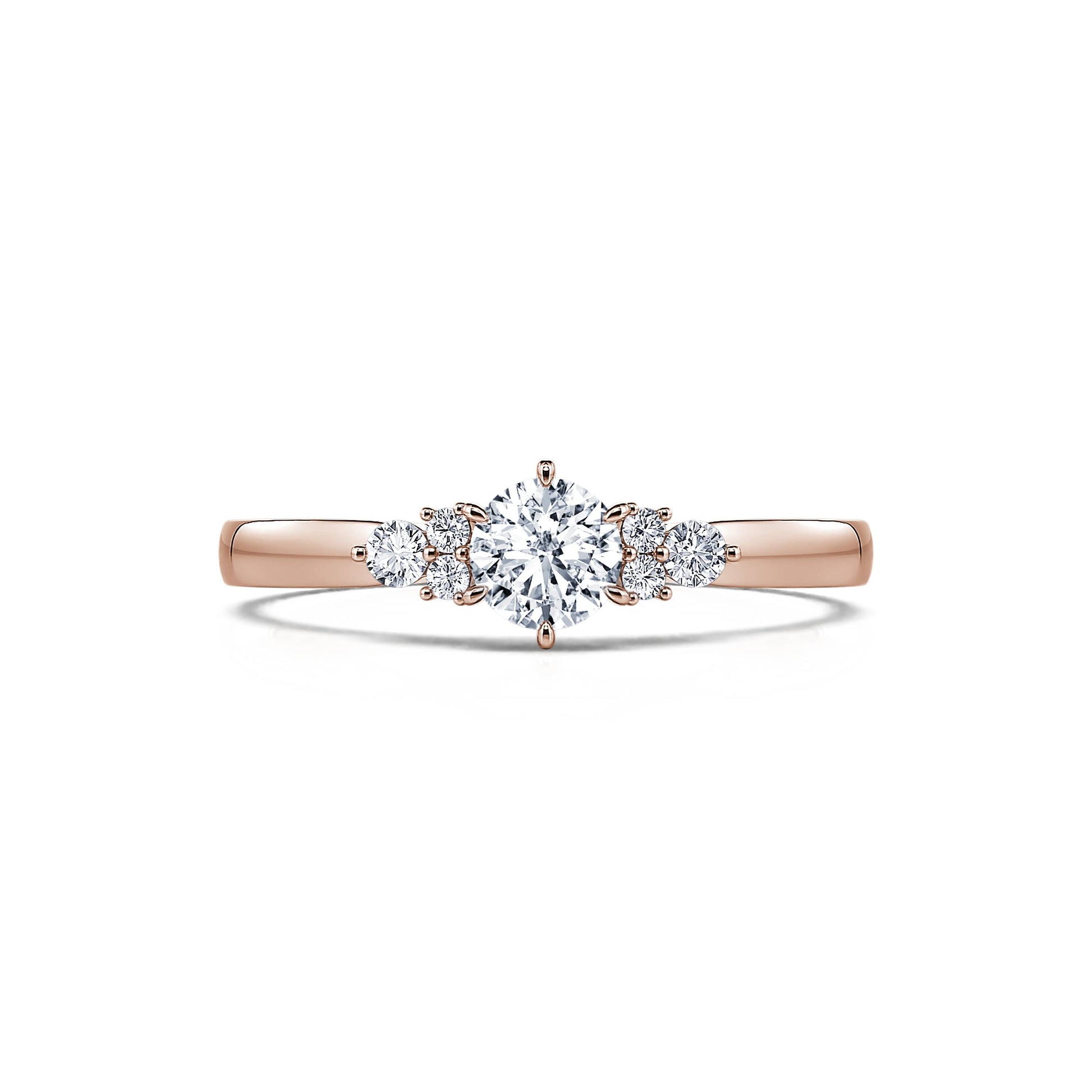 Solitaire diamant or rose Angie 2
