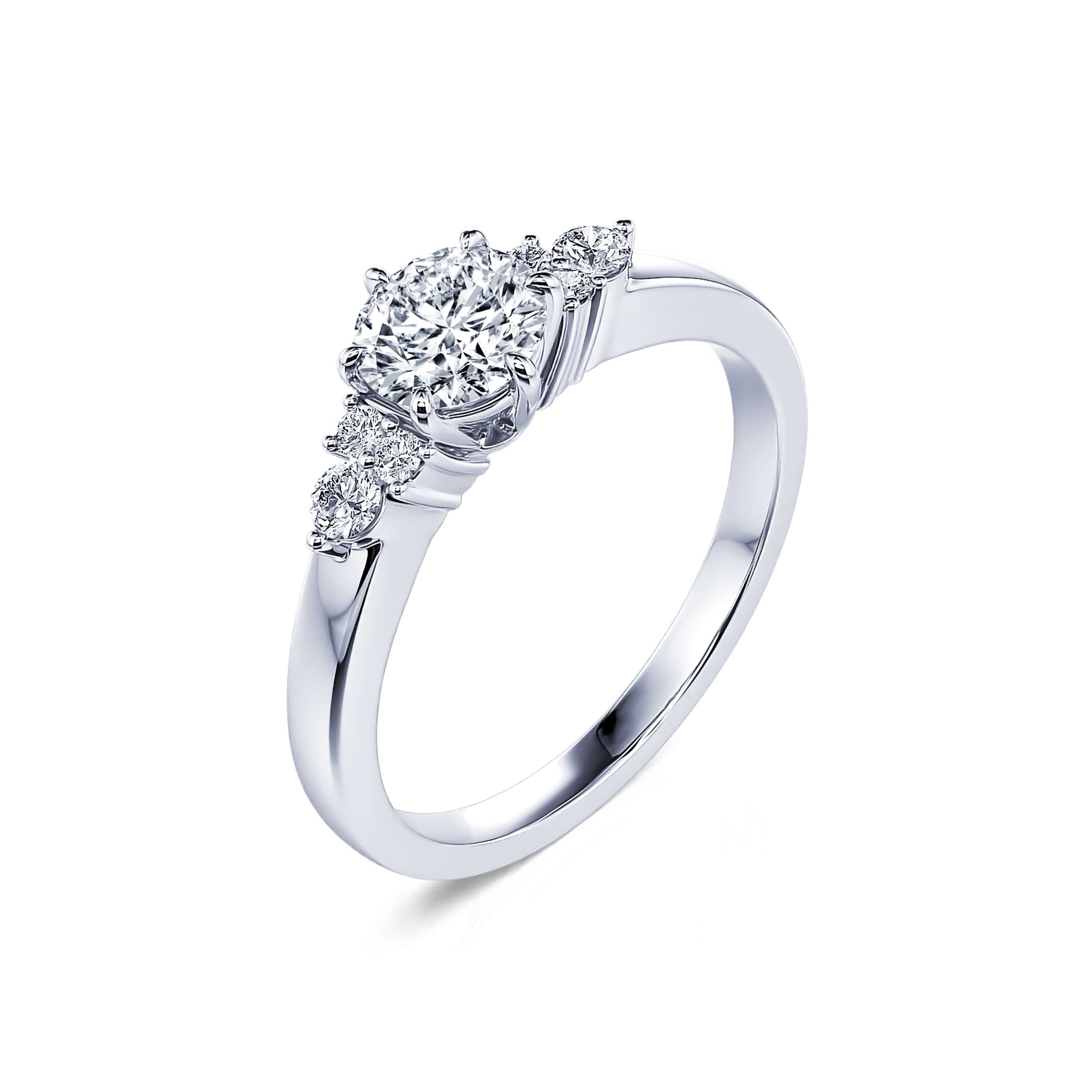 Solitaire diamant de synthèse platine Angie Lab 3