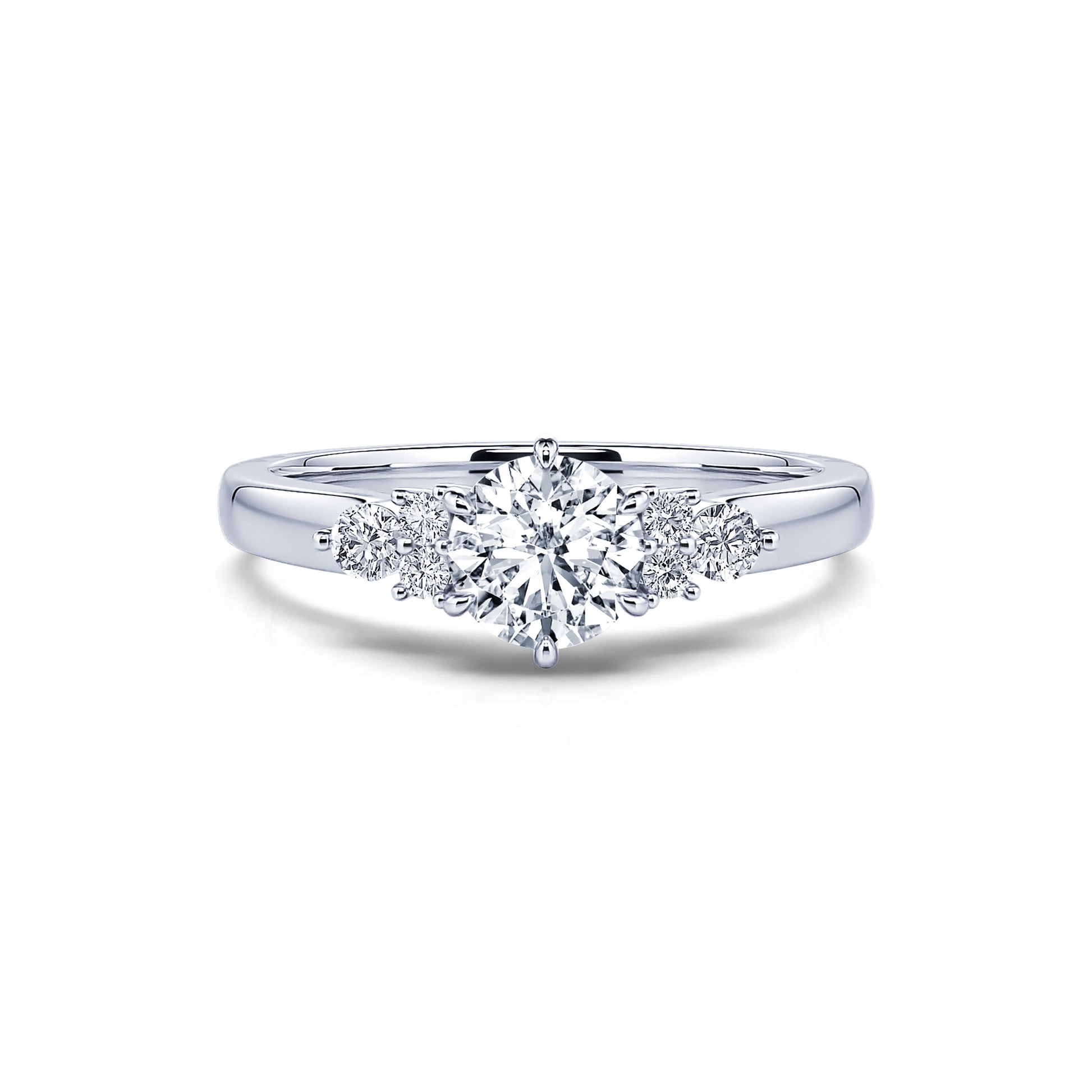 Solitaire diamant de synthèse platine Angie Lab 1