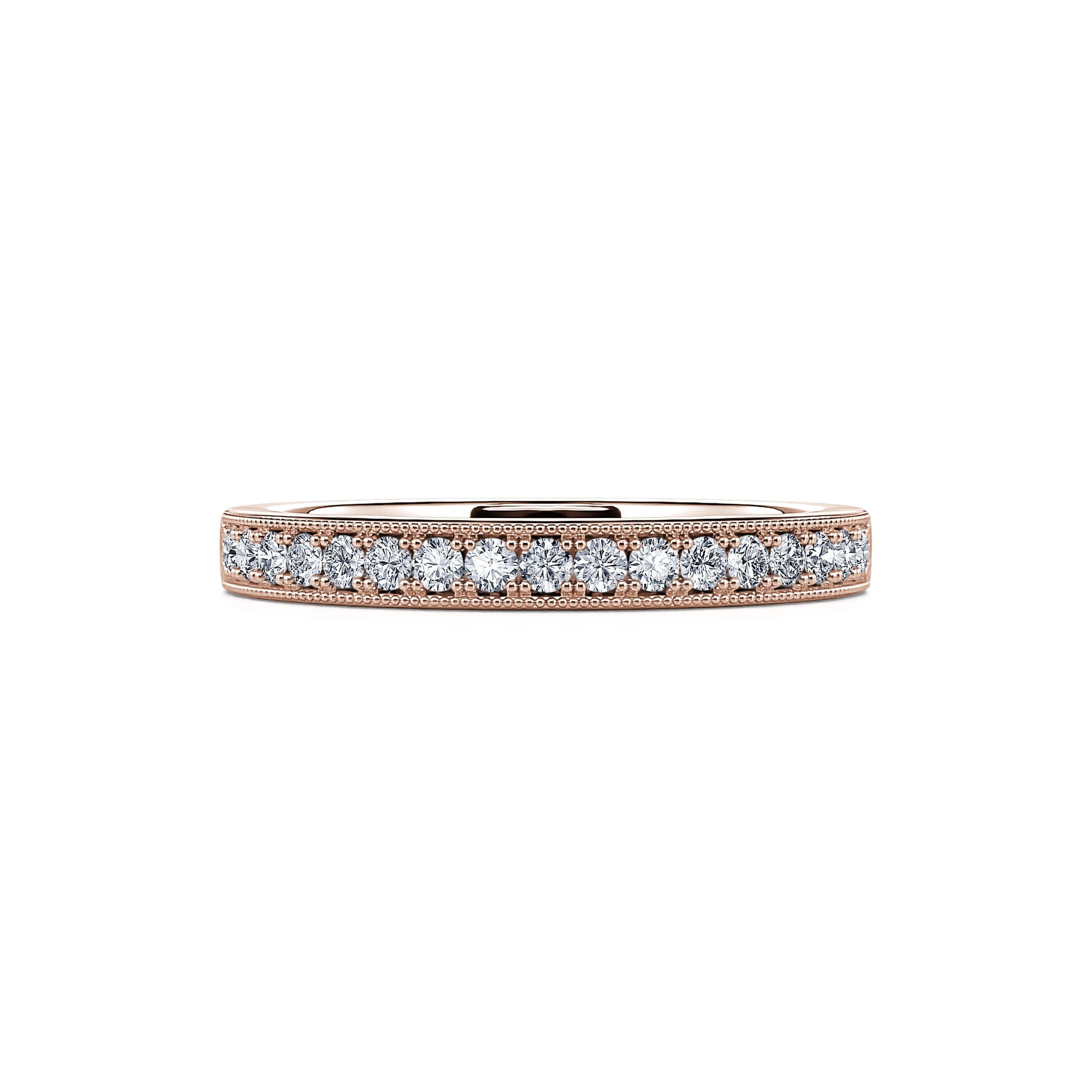Alliance demi tour or rose diamant Anna-Lisa 2