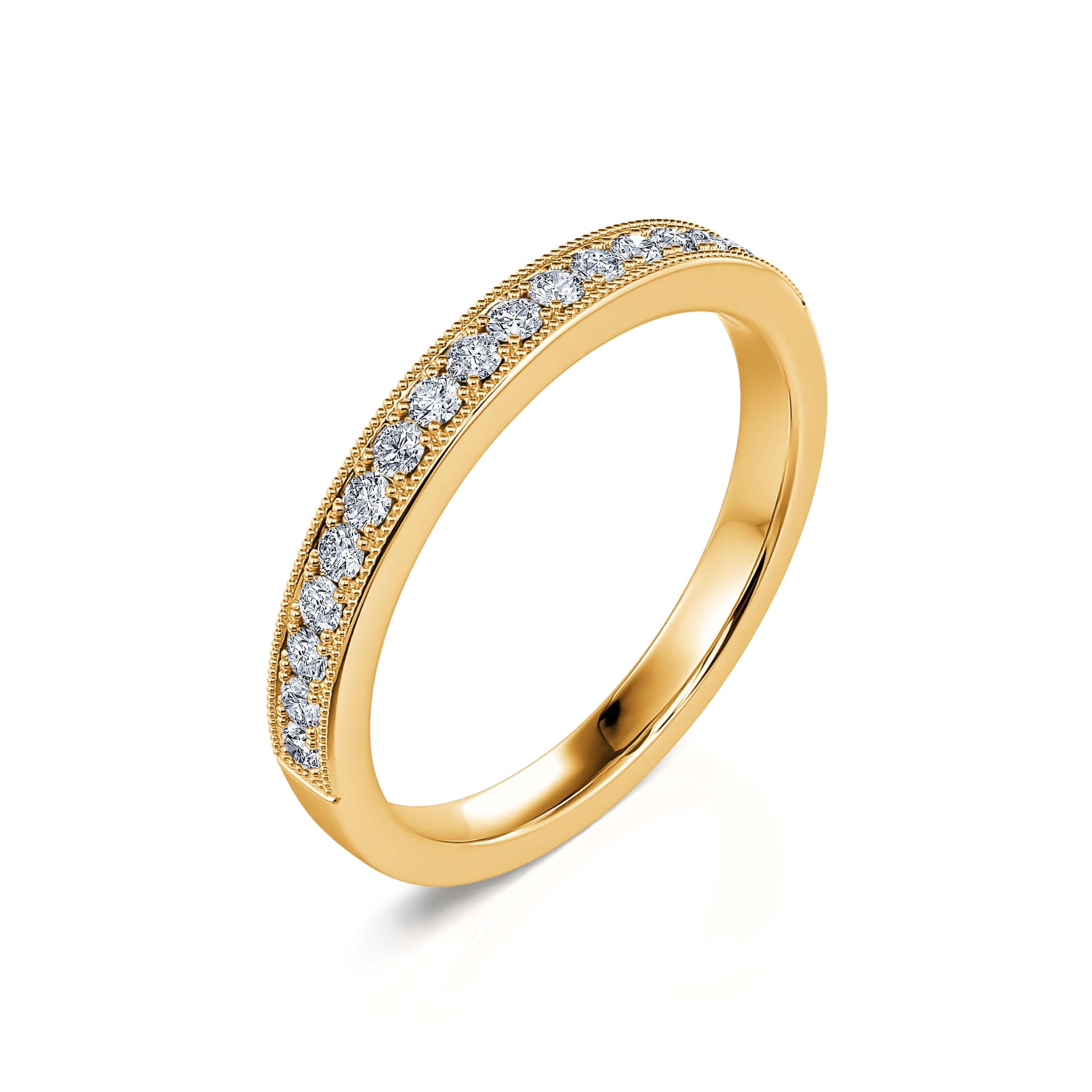 Alliance demi tour or jaune diamant Anna-Lisa 1