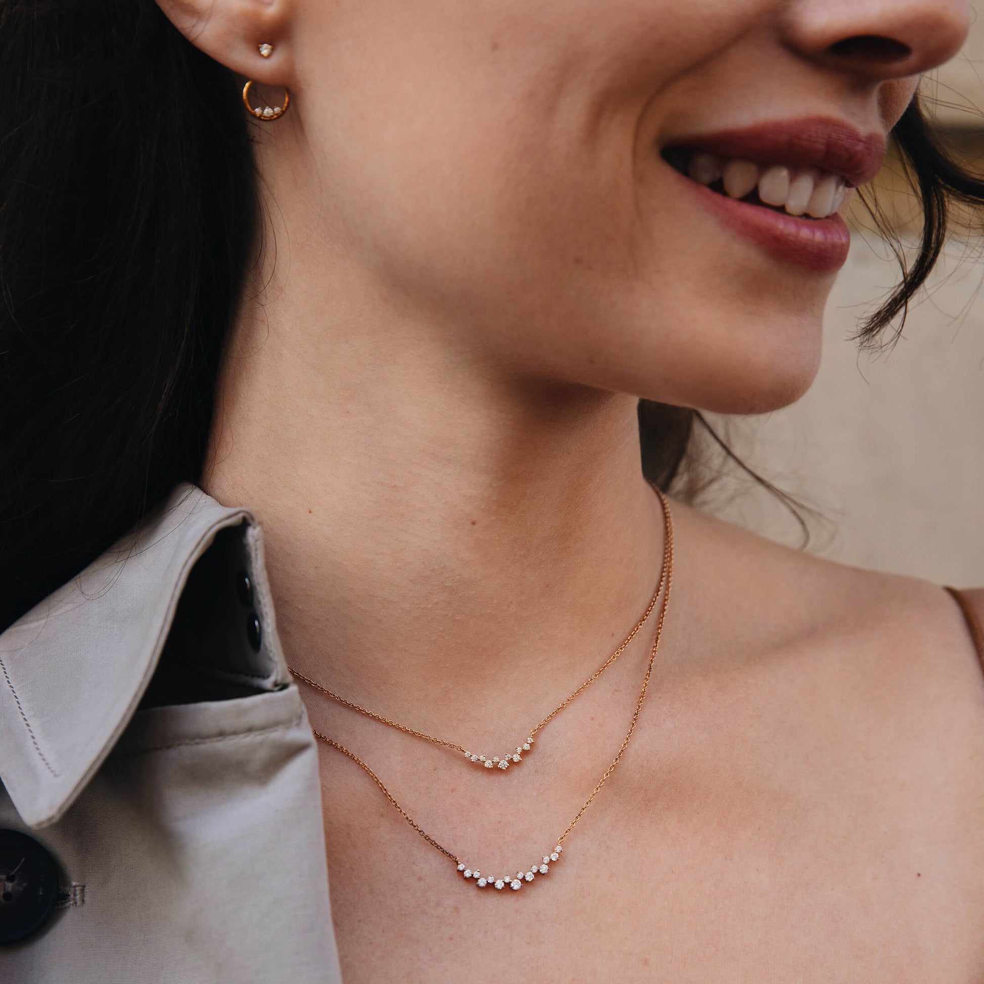 Collier or jaune multi pierres Annette S 6